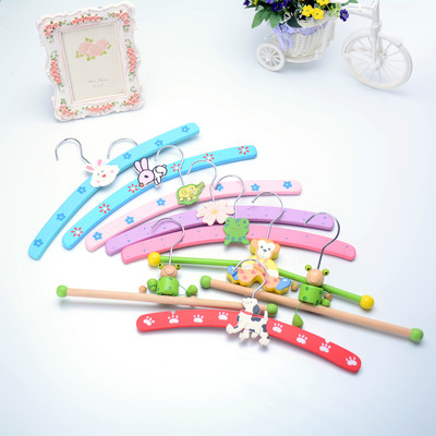 外貿尾貨 新生嬰兒 兒童木質卡通衣架 可愛晾衣服架 寵物狗狗衣架