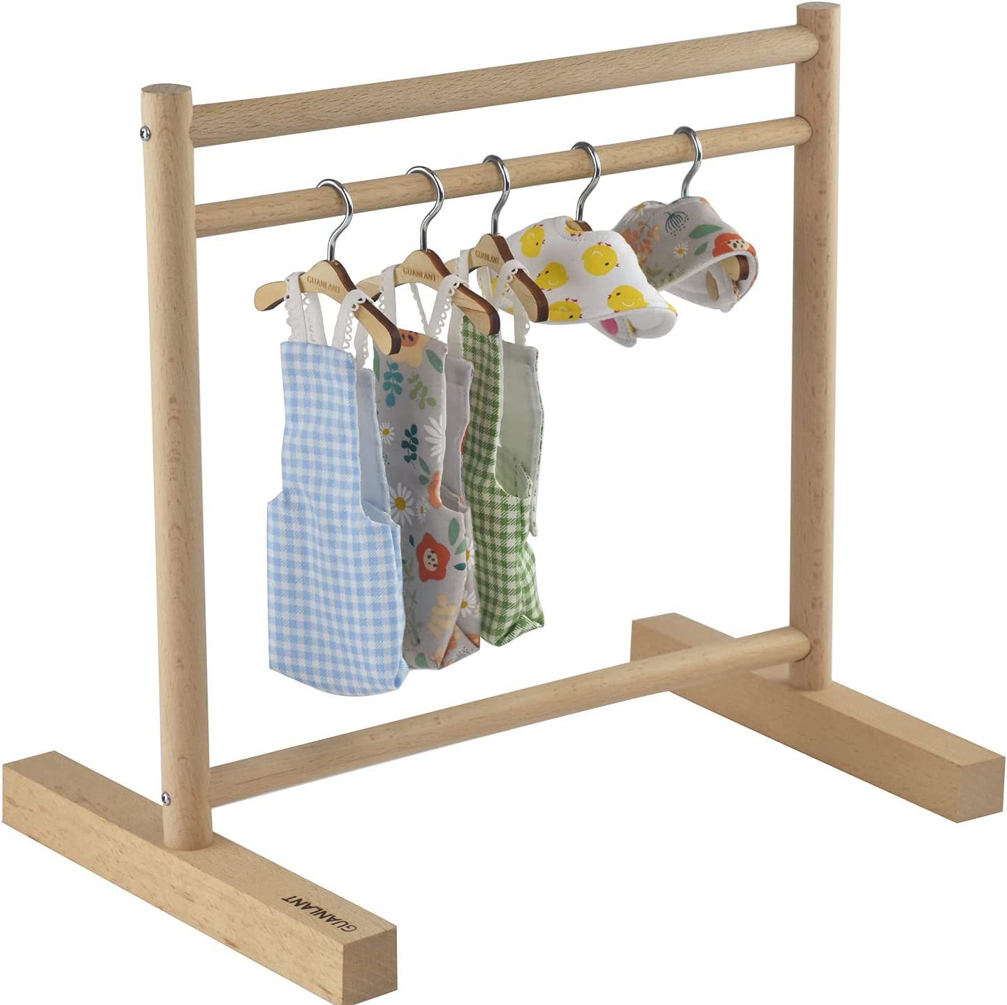 批發(fā)寵物衣架貓狗玩偶服裝架木質(zhì)衣架子鳥類棲息支架鸚鵡迷你站架